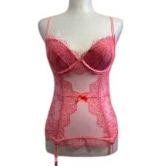 Victoria’s Secret chemise 36B Crystal Embellished Pink - Picture 11 of 11
